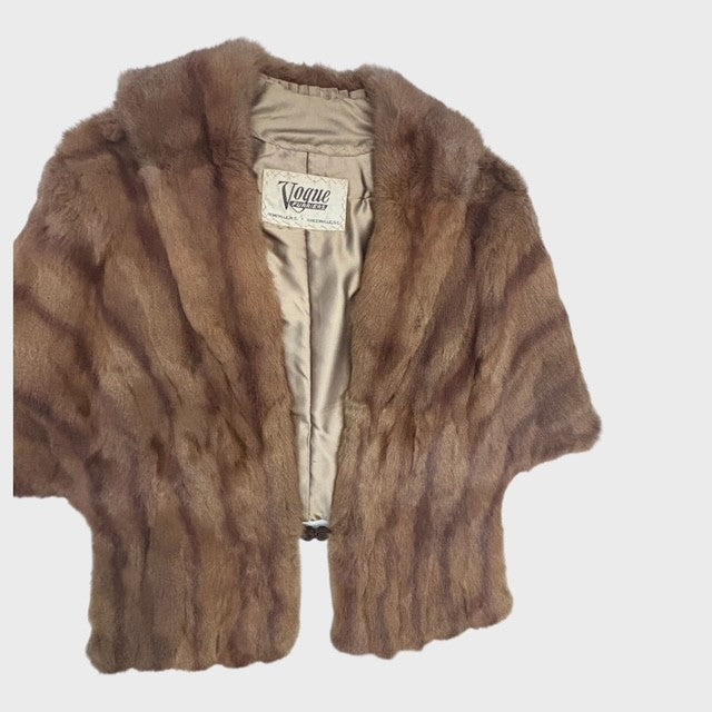 Brown Vintage Squirrel Stole