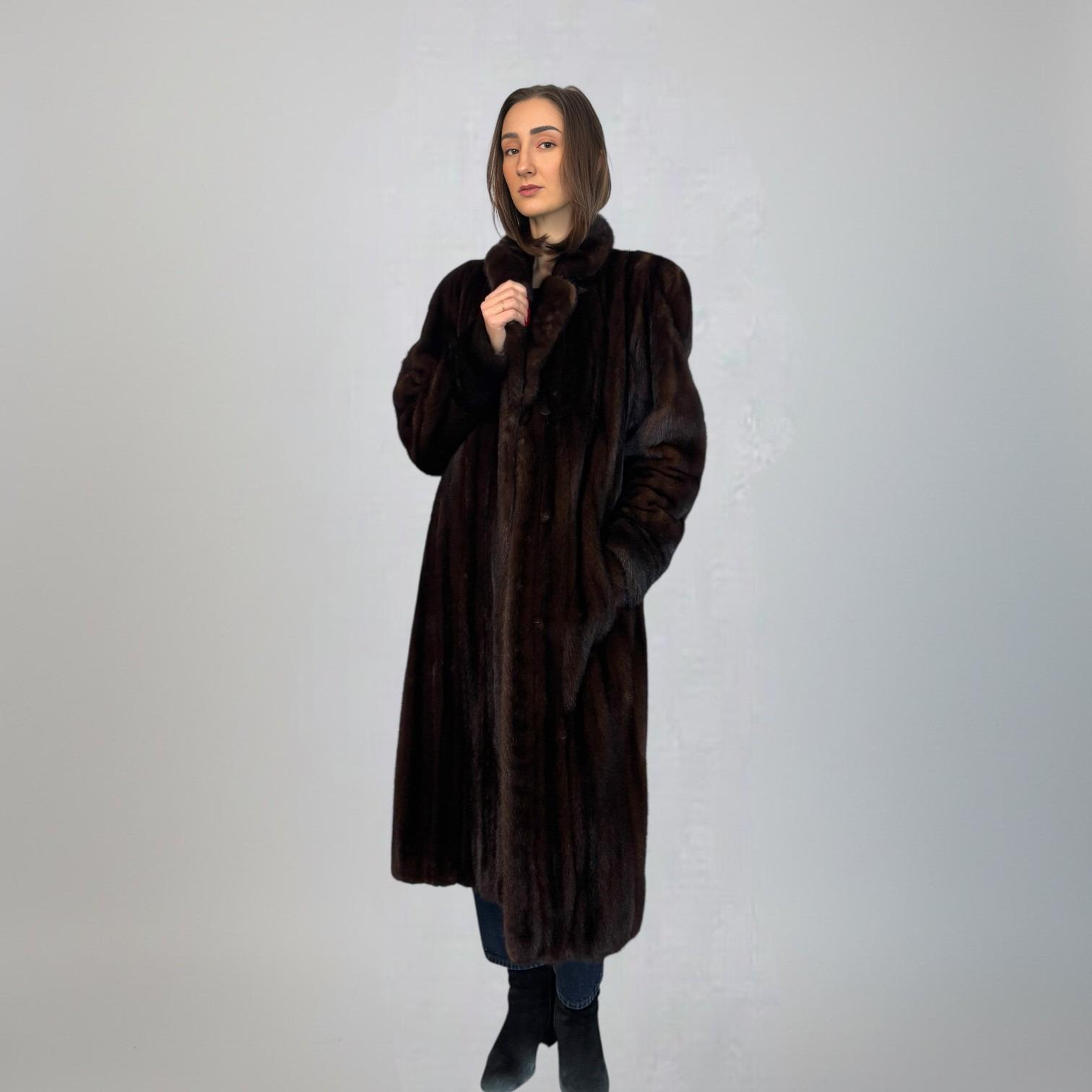 Dark Mahogany Female mink coat Mink Coat