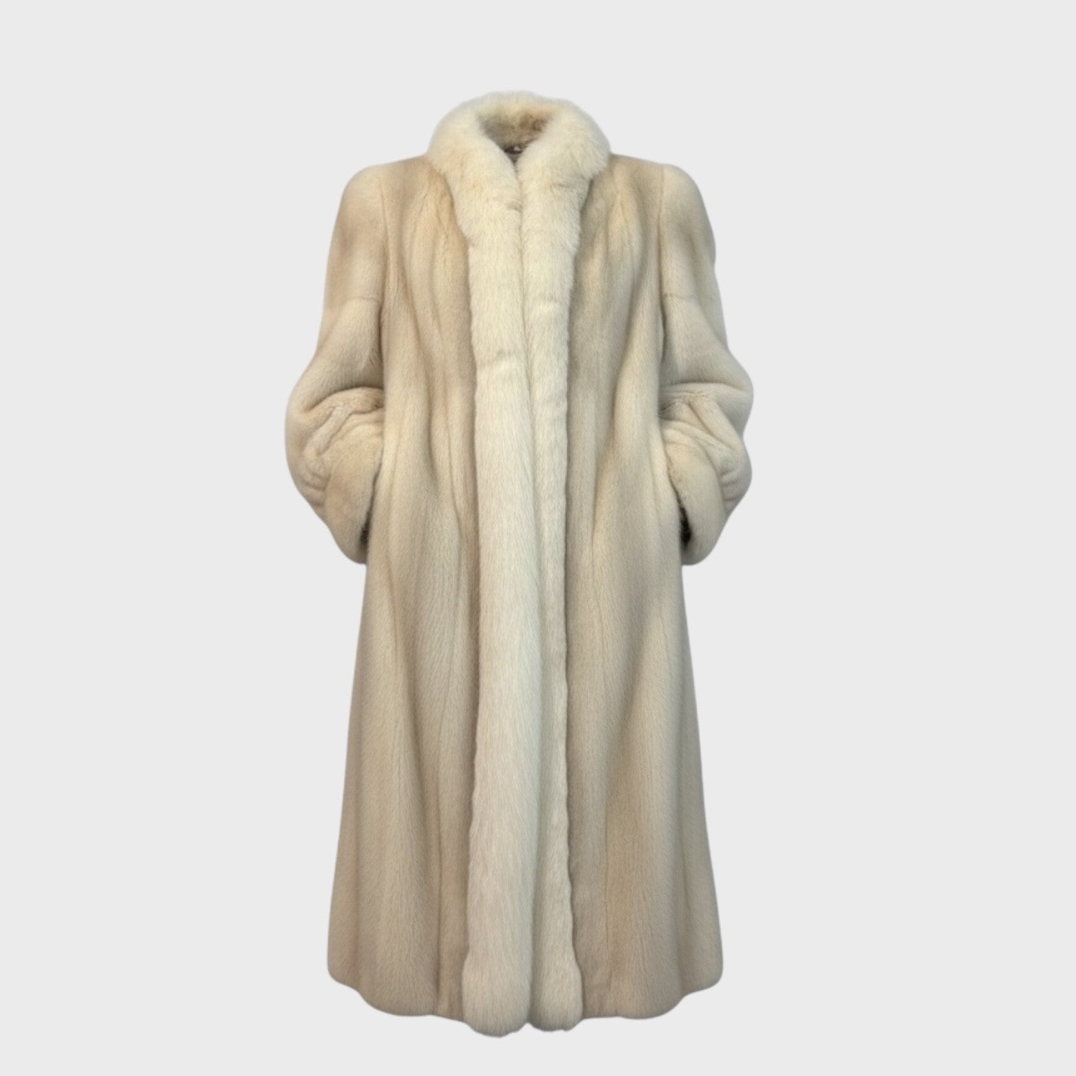 Blue Shadow Male Mink Coat - Shadow Fox Tuxedo Fronts