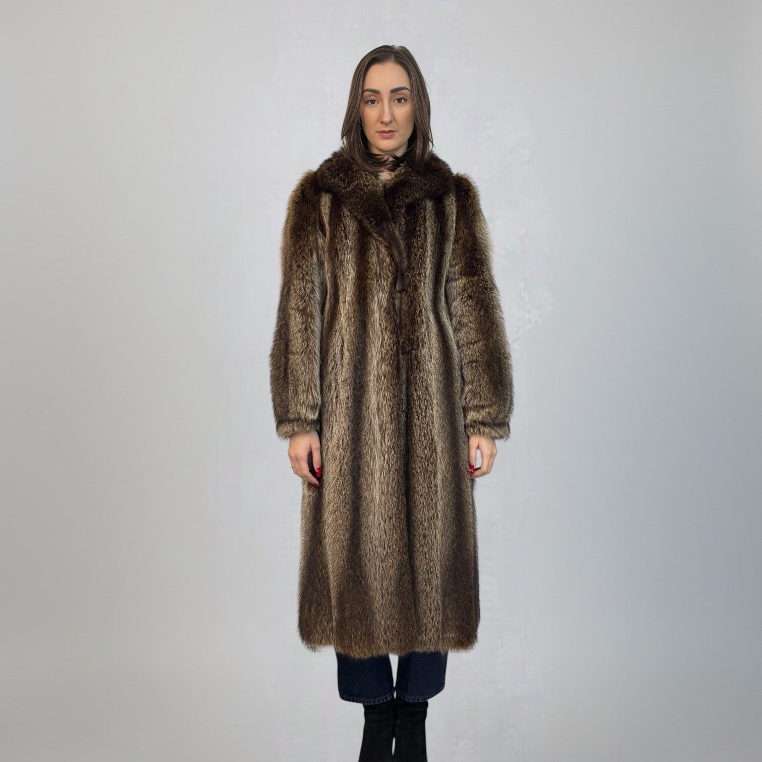 Natural Raccoon Coat Band Cuffs
