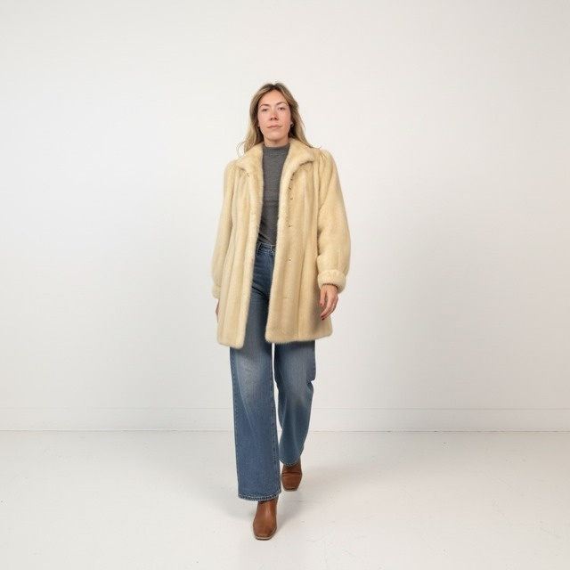 3/4-Length Pearl Mink Jacket