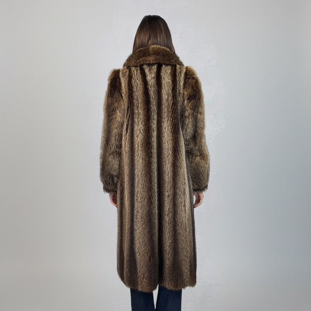 Natural Raccoon Coat Band Cuffs