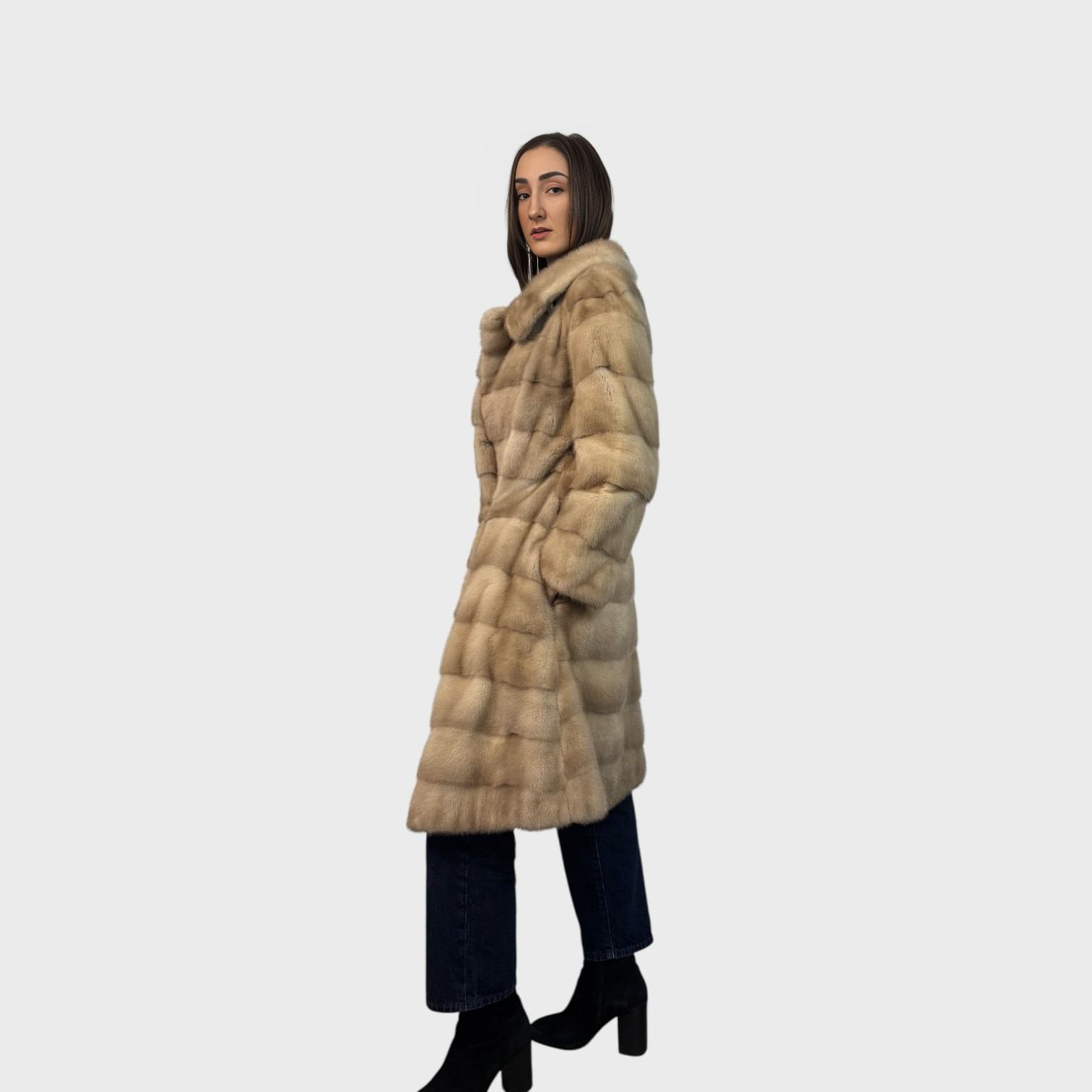 Palomino Horizontal Female Mink 7/8 Coat