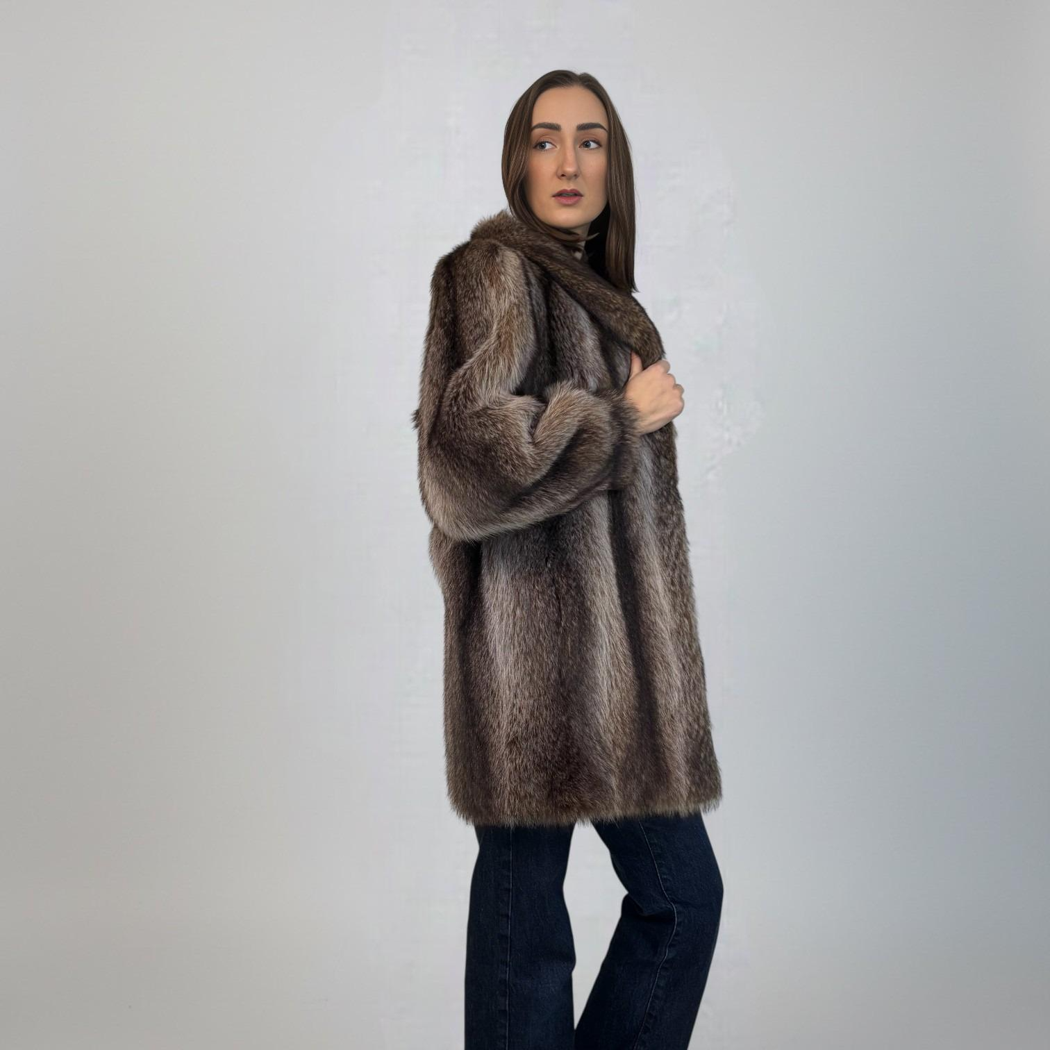 Natural Raccoon Jacket