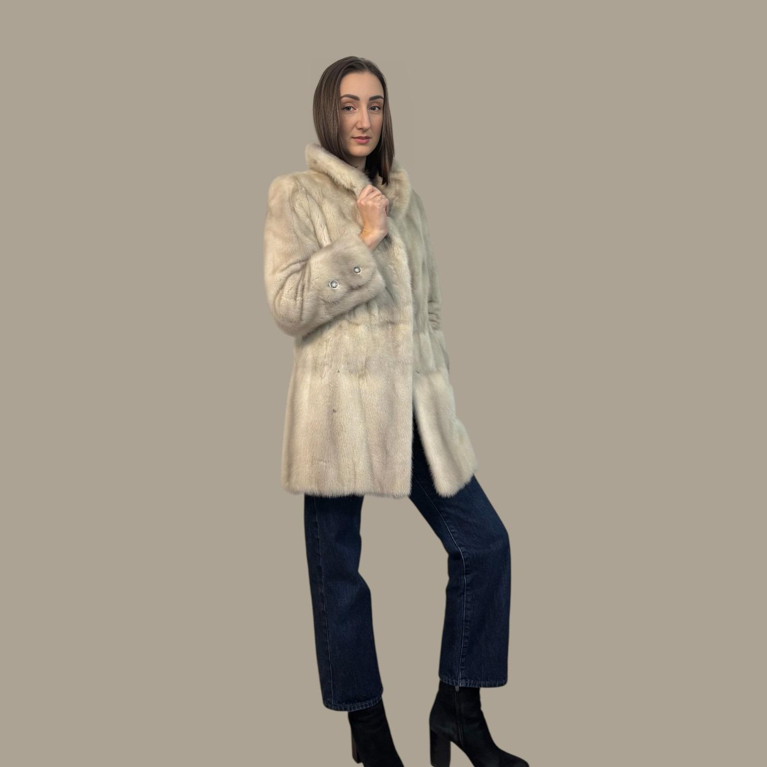 Light Sapphire Skin on Skin mink Jacket