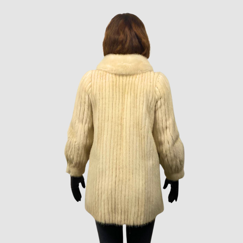 CORDUROY CUT PEARL MINK JACKET