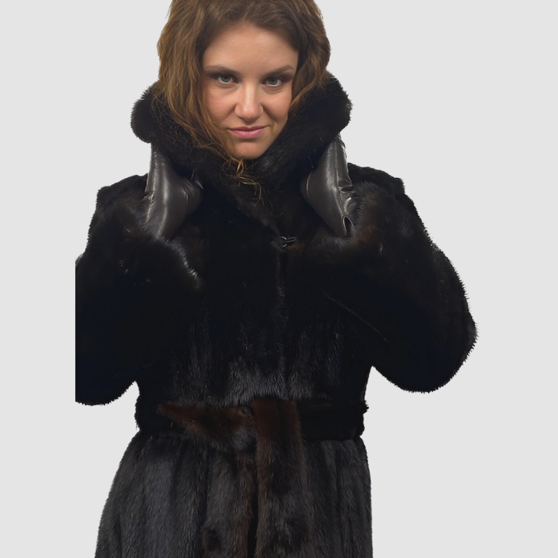 DARK RANCH MINK COAT