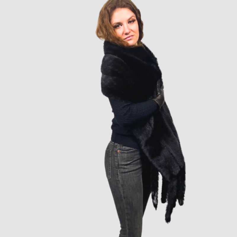 DARK RANCH MINK SHAWL