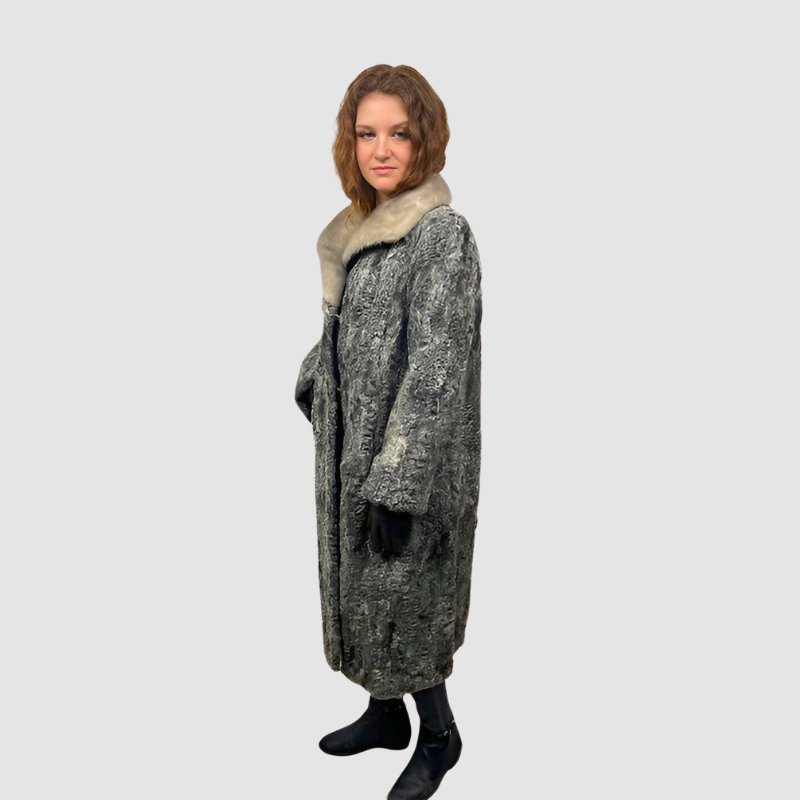 GREY PERSIAN LAMB COAT