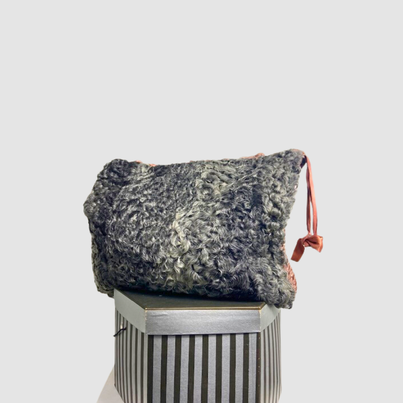 GREY PERSIAN LAMB PURSE