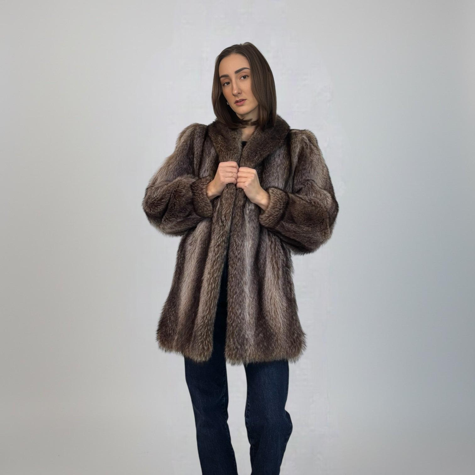 Natural Raccoon Jacket