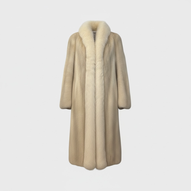 Blue Shadow Male Mink Coat - Shadow Fox Tuxedo Fronts