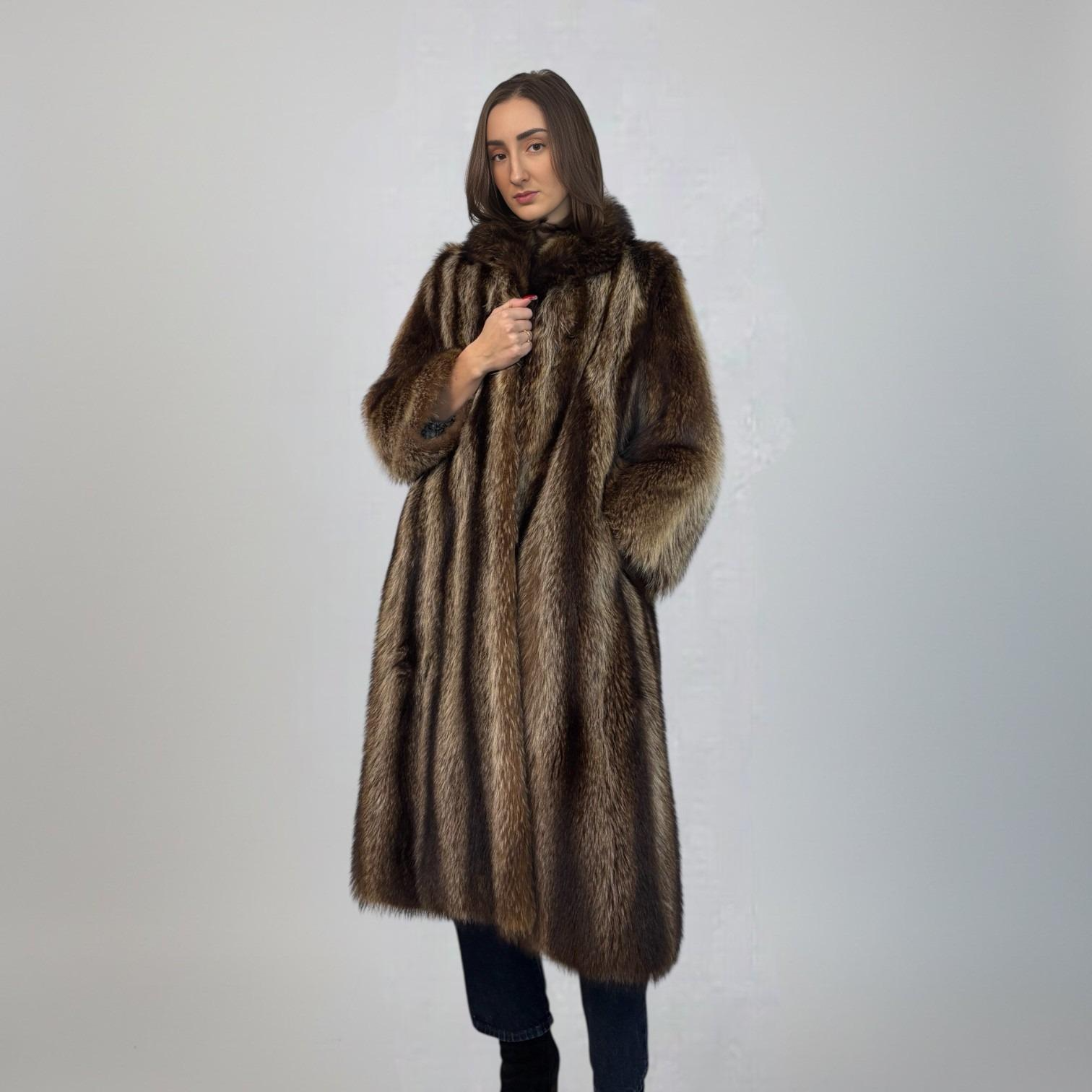 Natural Raccoon Coat