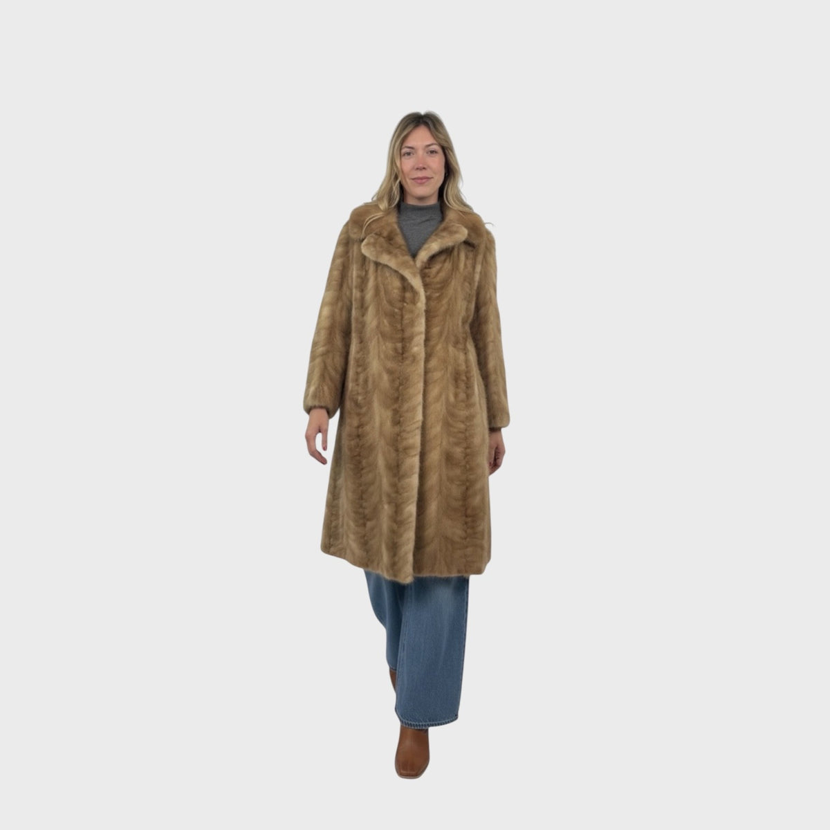 Light Pastel Vintage Mink Paw Coat