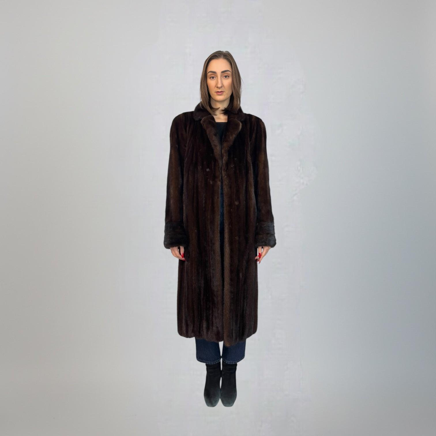 Dark Mahogany Female mink coat Mink Coat
