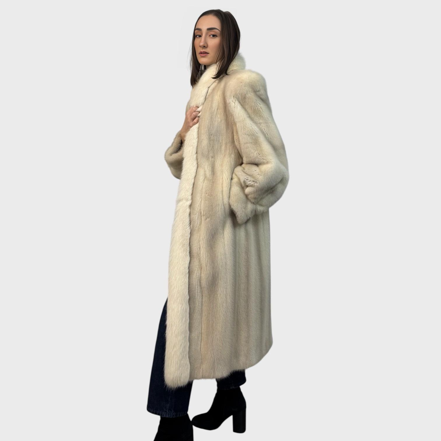 Blue Shadow Male Mink Coat - Shadow Fox Tuxedo Fronts