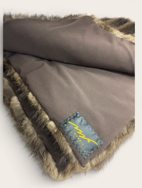 Upcycled long Hair Beaver Throw