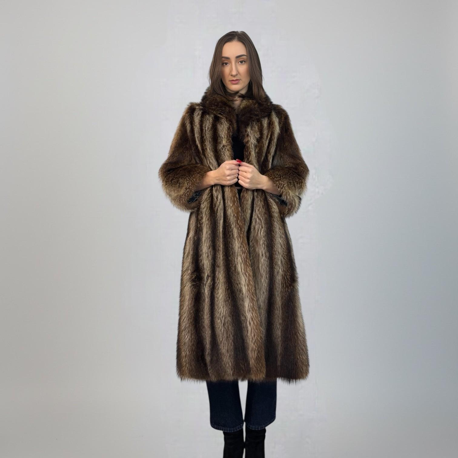 Natural Raccoon Coat