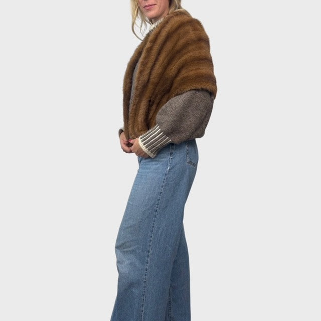 Vintage Pastel Mink Stole