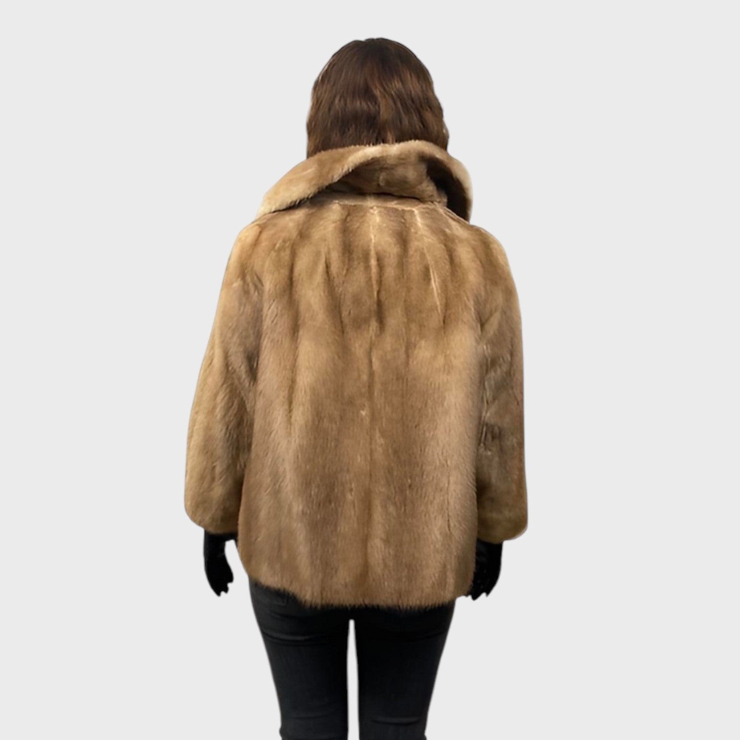 WOMEN' PASTEL MINK SHORT JACKET