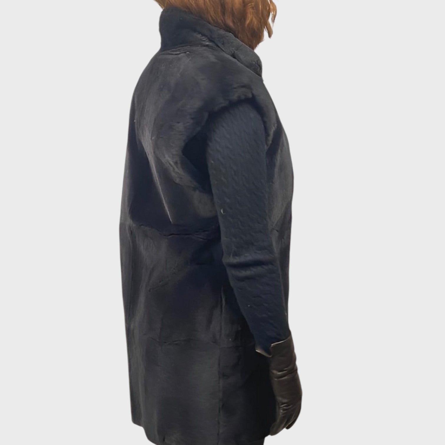 WOMEN'S BLACK ONYX DYED SHEARED MUSKRAT VEST