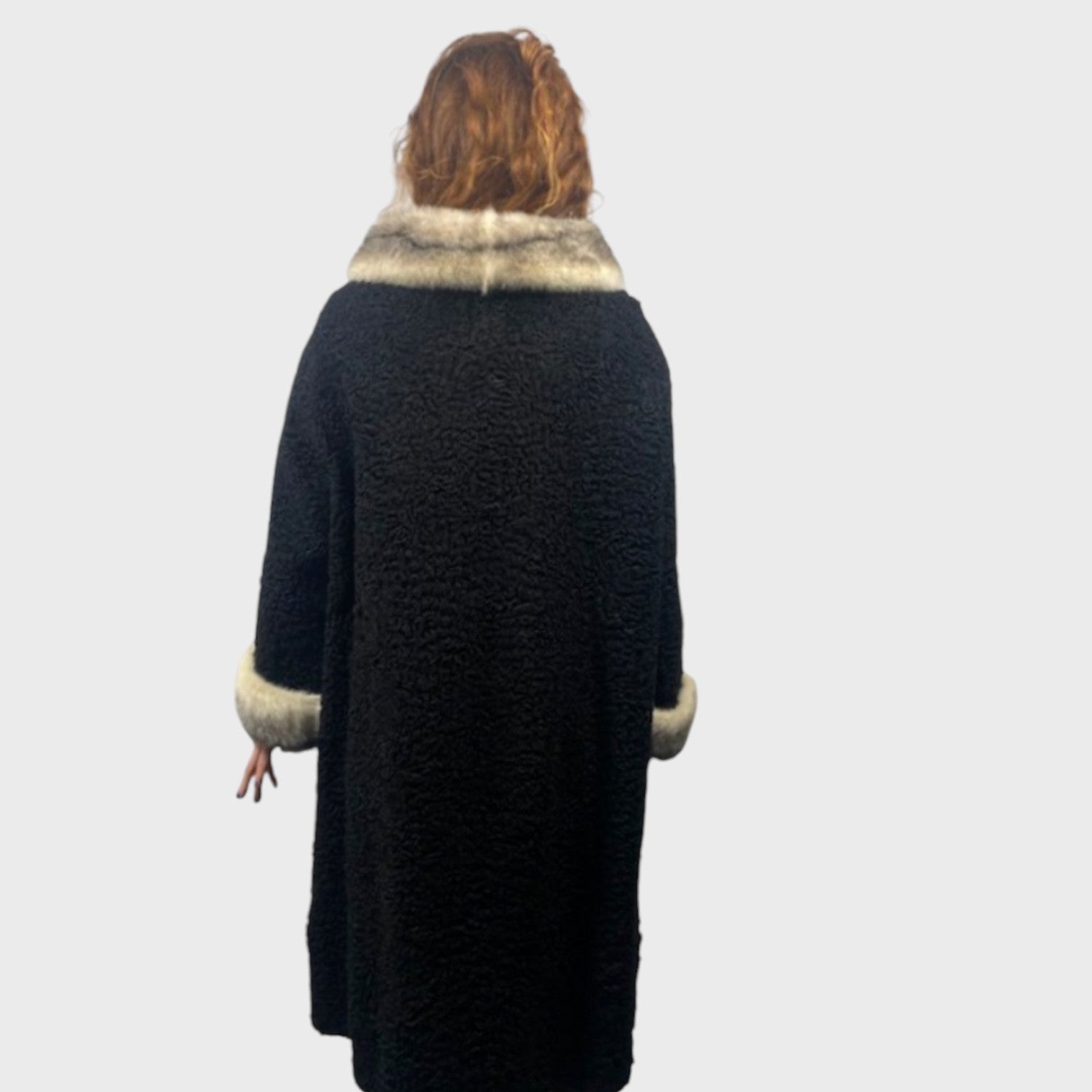 WOMEN'S BLACK PERSIAN LAMB COAT
