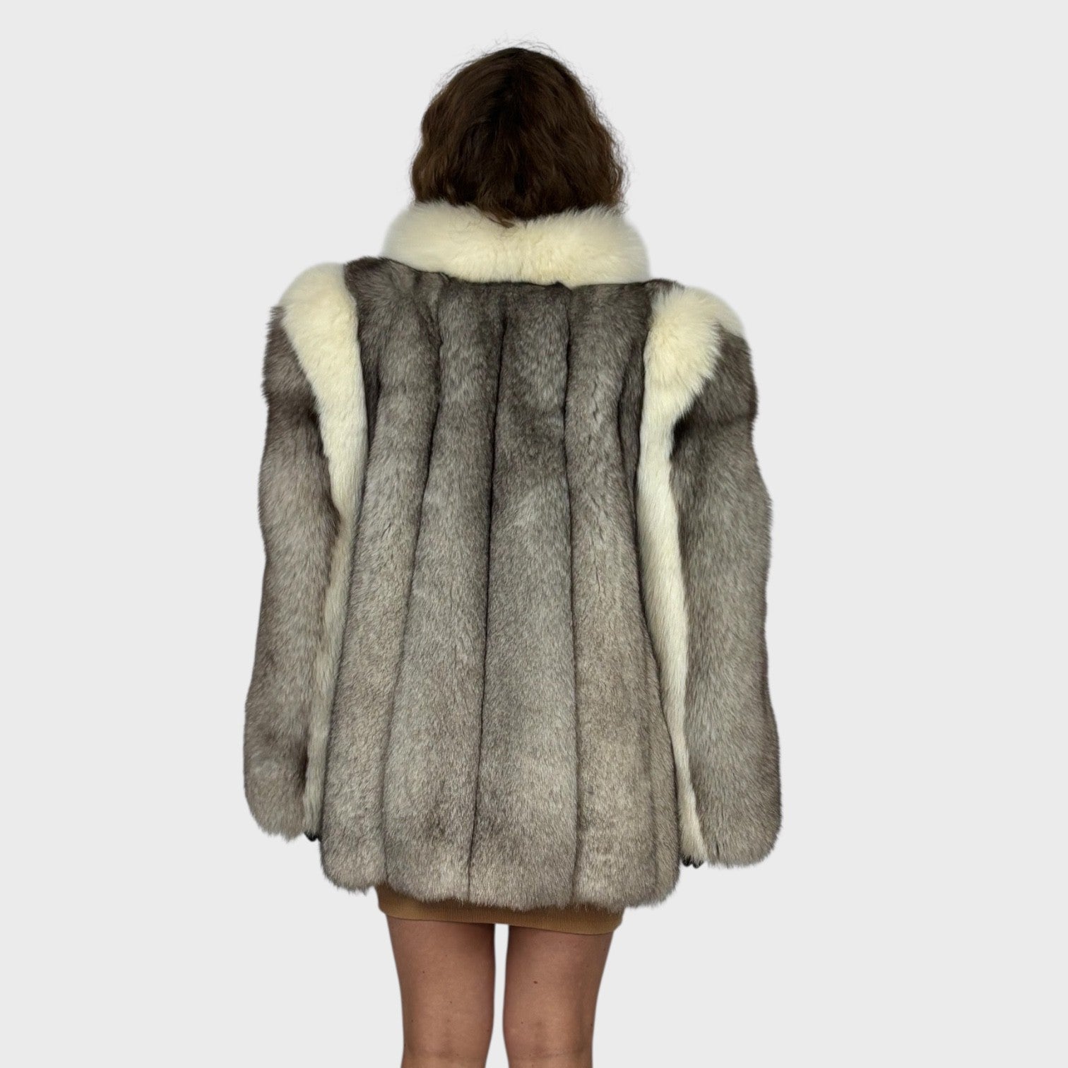 Blue Fox Jacket-Shadow Fox Trim