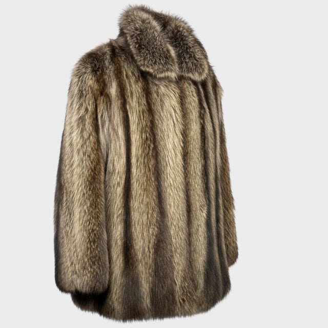 Upcycled Men's Raccoon Jacket-Zipper Fronts