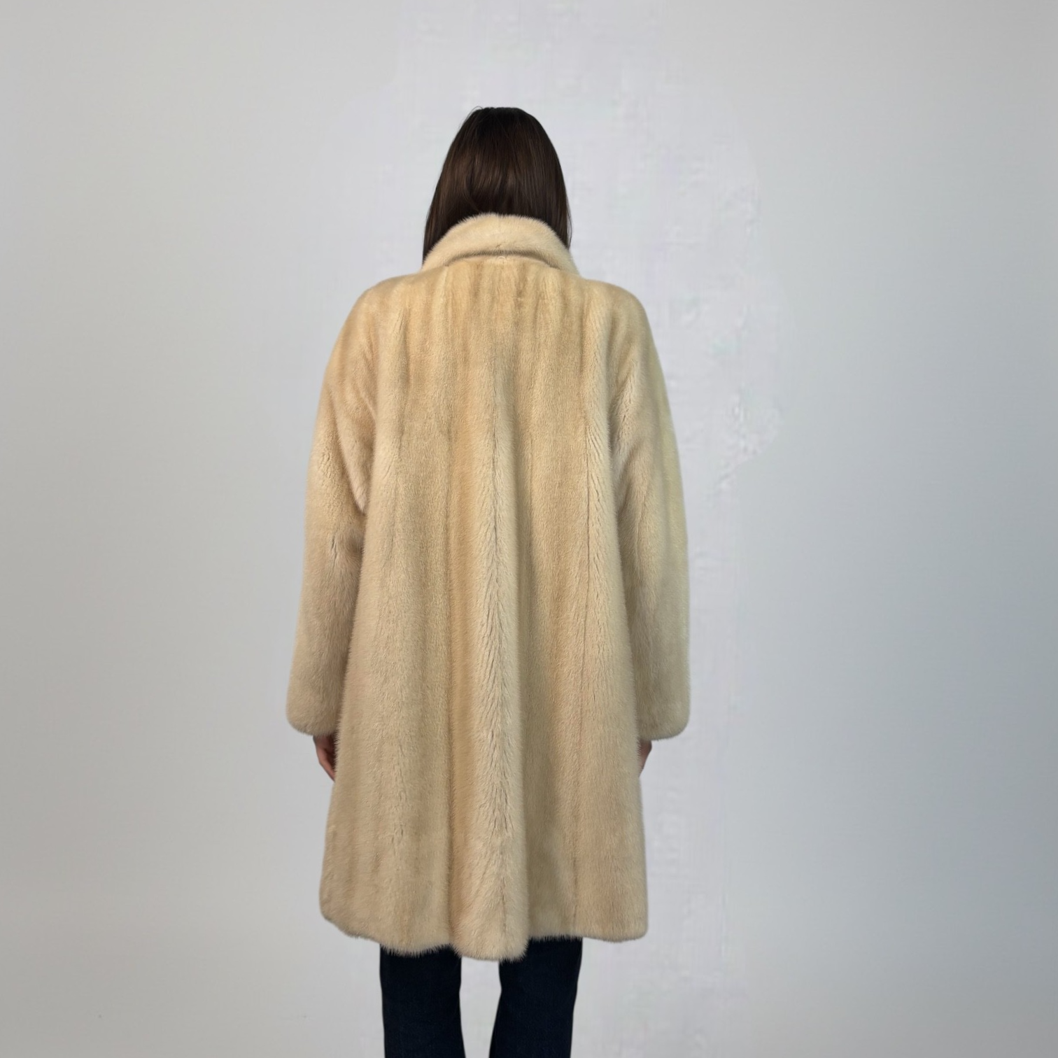 Upcycled Natural Blush Mink 7/8 Coat