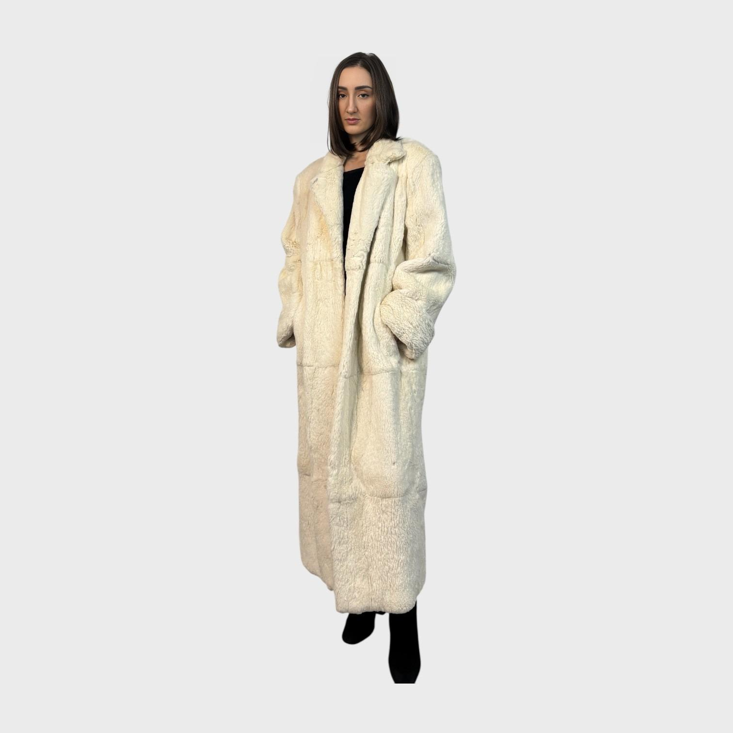 White Rex Rabbit  Long coat