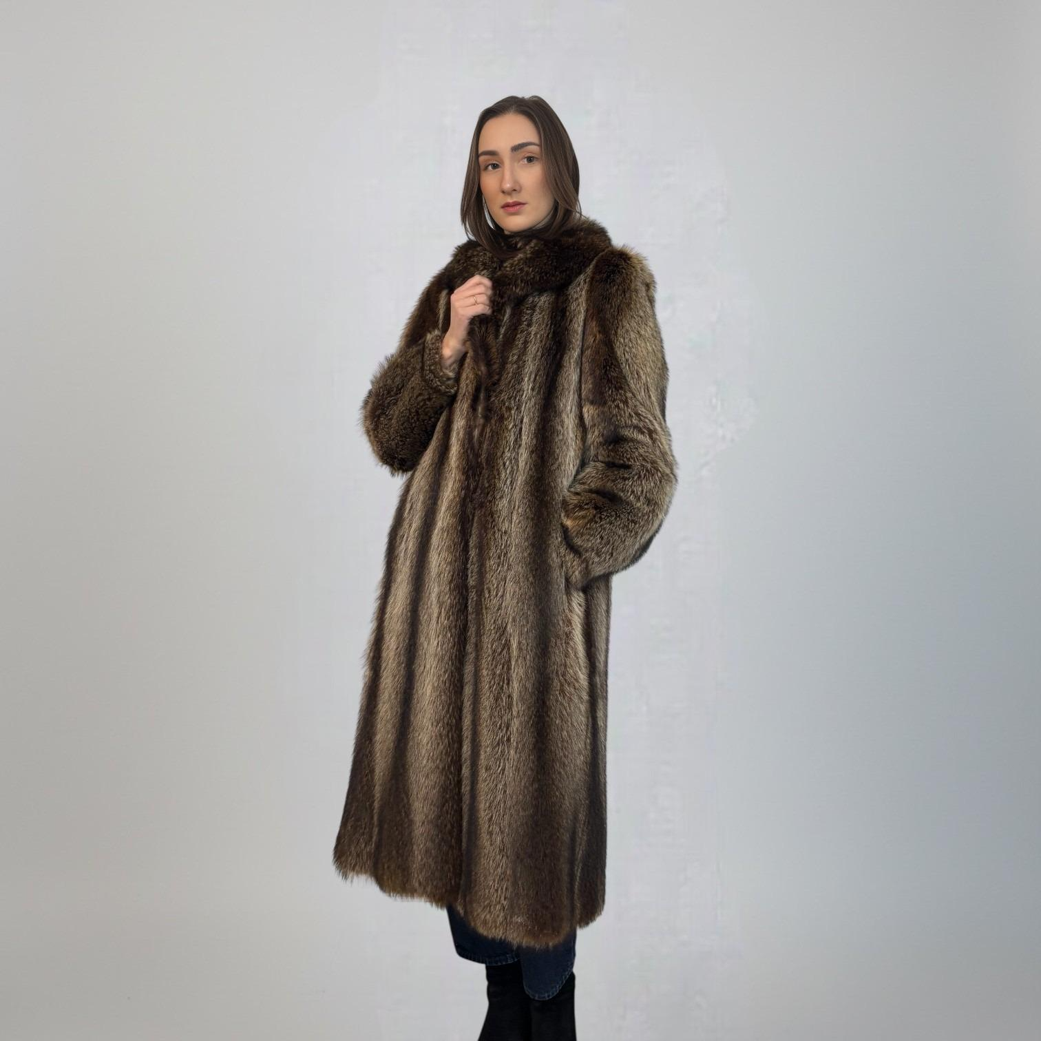 Natural Raccoon Coat Band Cuffs