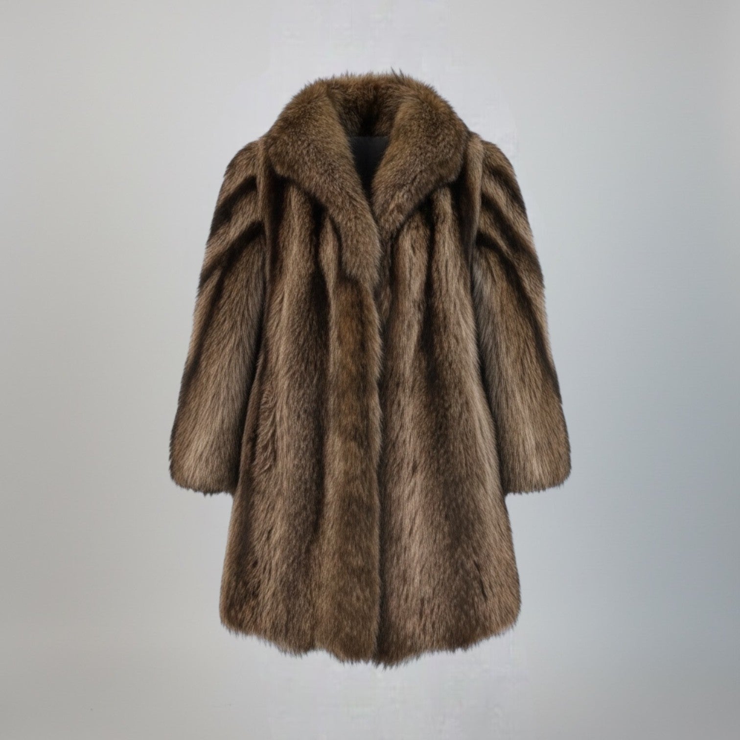 Natural Raccoon Jacket - Spiral Style Sleeves