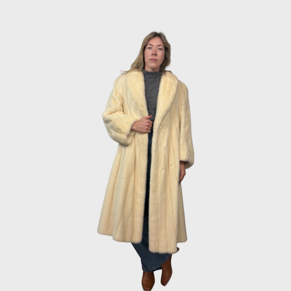 Natural White Mink Coat — Vintage Pre-Owned