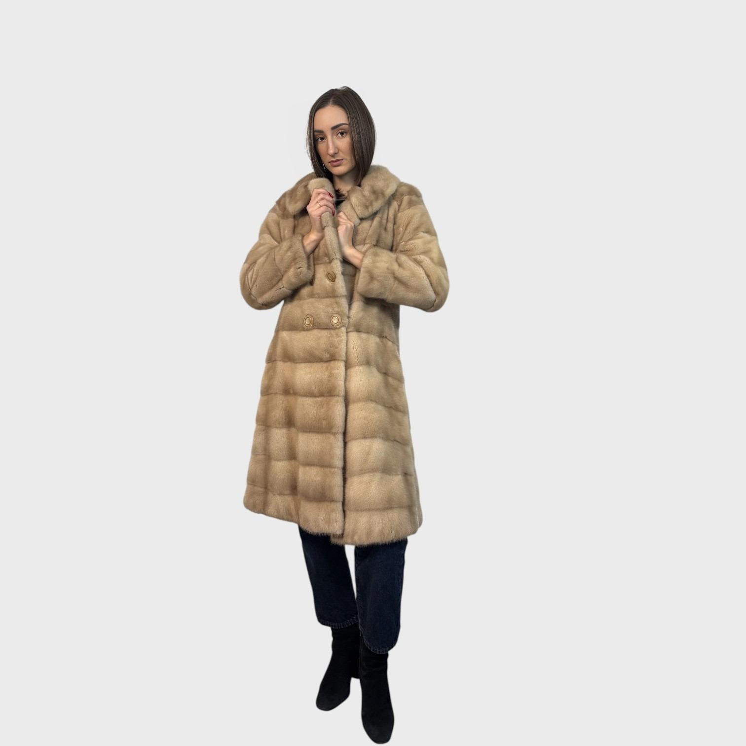 Palomino Horizontal Female Mink 7/8 Coat