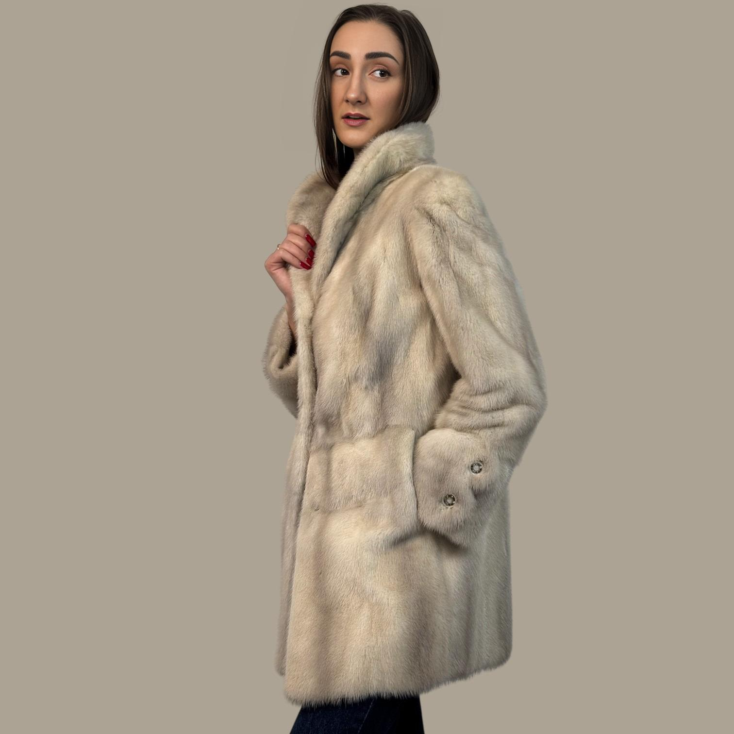 Light Sapphire Skin on Skin mink Jacket