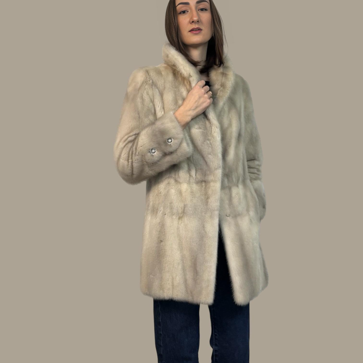 Light Sapphire Skin on Skin mink Jacket