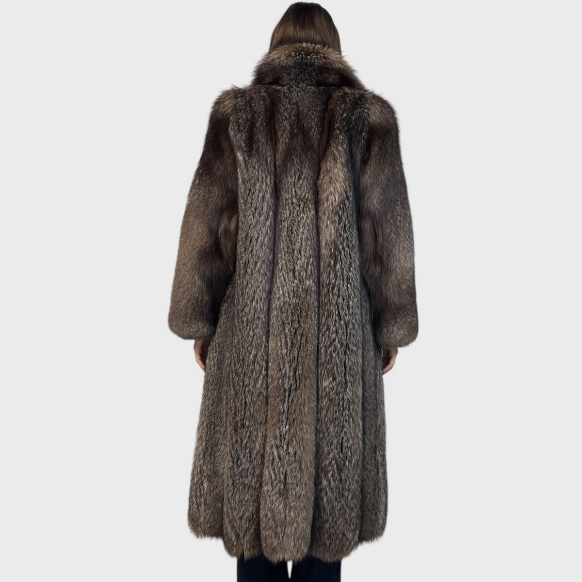 Vintage Blue Frost Fox Full-Length Coat