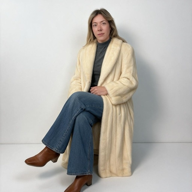 Natural White Mink Coat — Vintage Pre-Owned