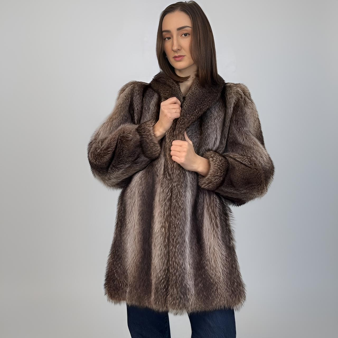 Natural Raccoon Jacket