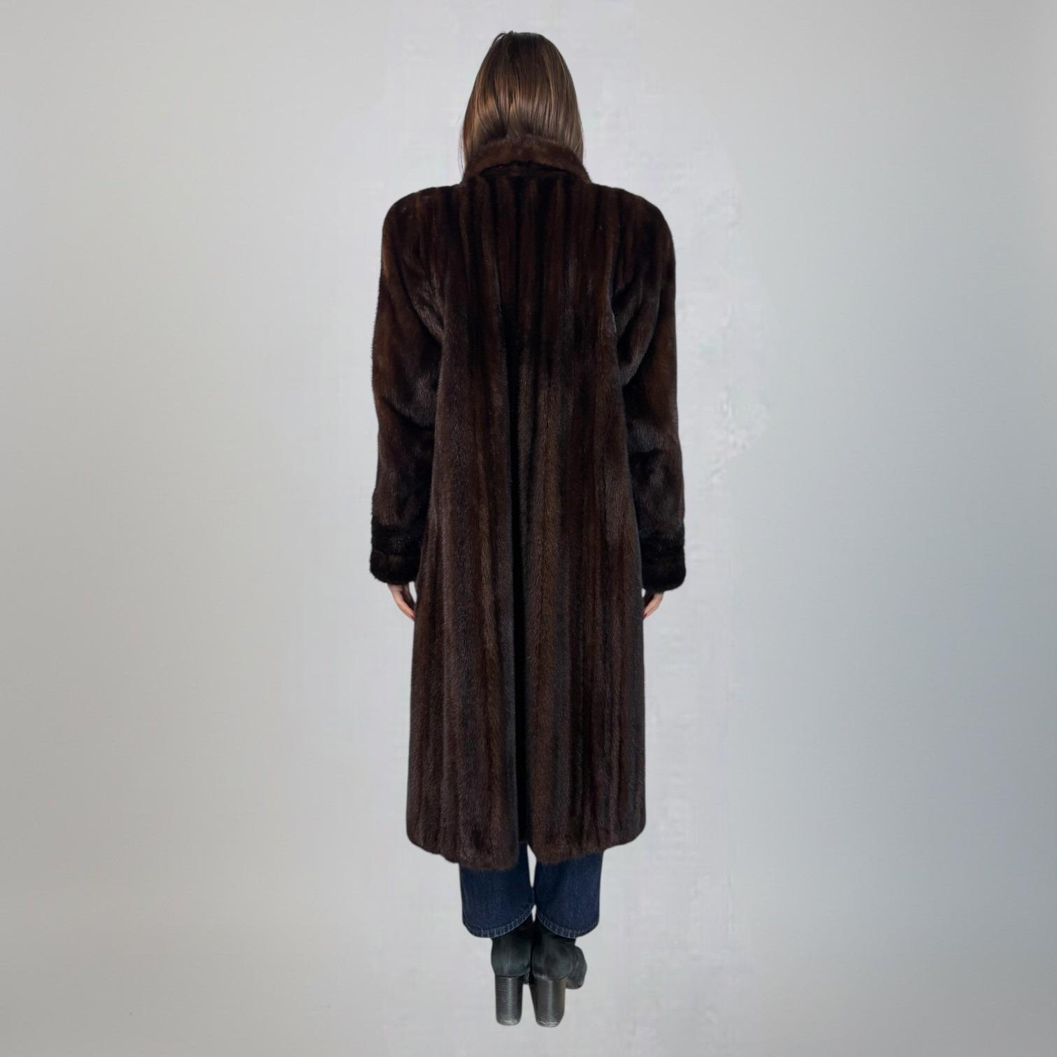 Dark Mahogany Female mink coat Mink Coat