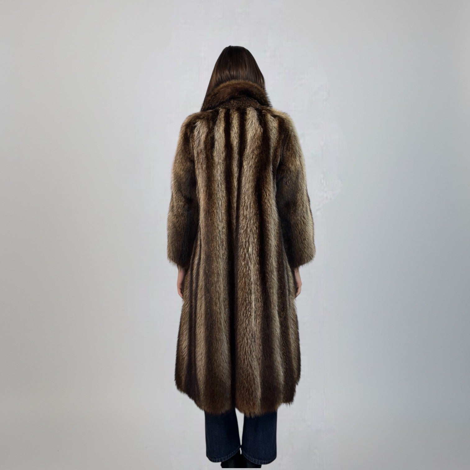 Natural Raccoon Coat