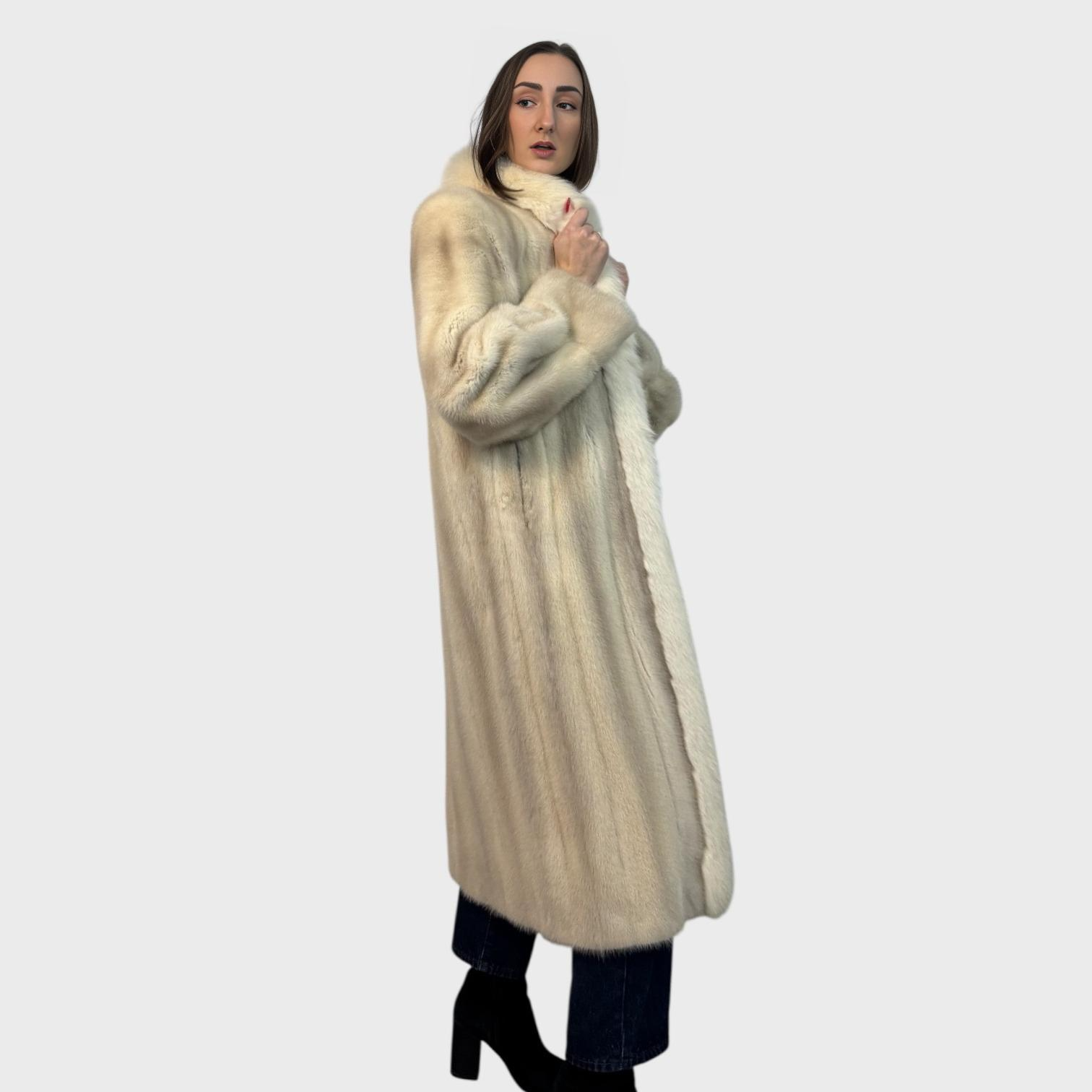 Blue Shadow Male Mink Coat - Shadow Fox Tuxedo Fronts