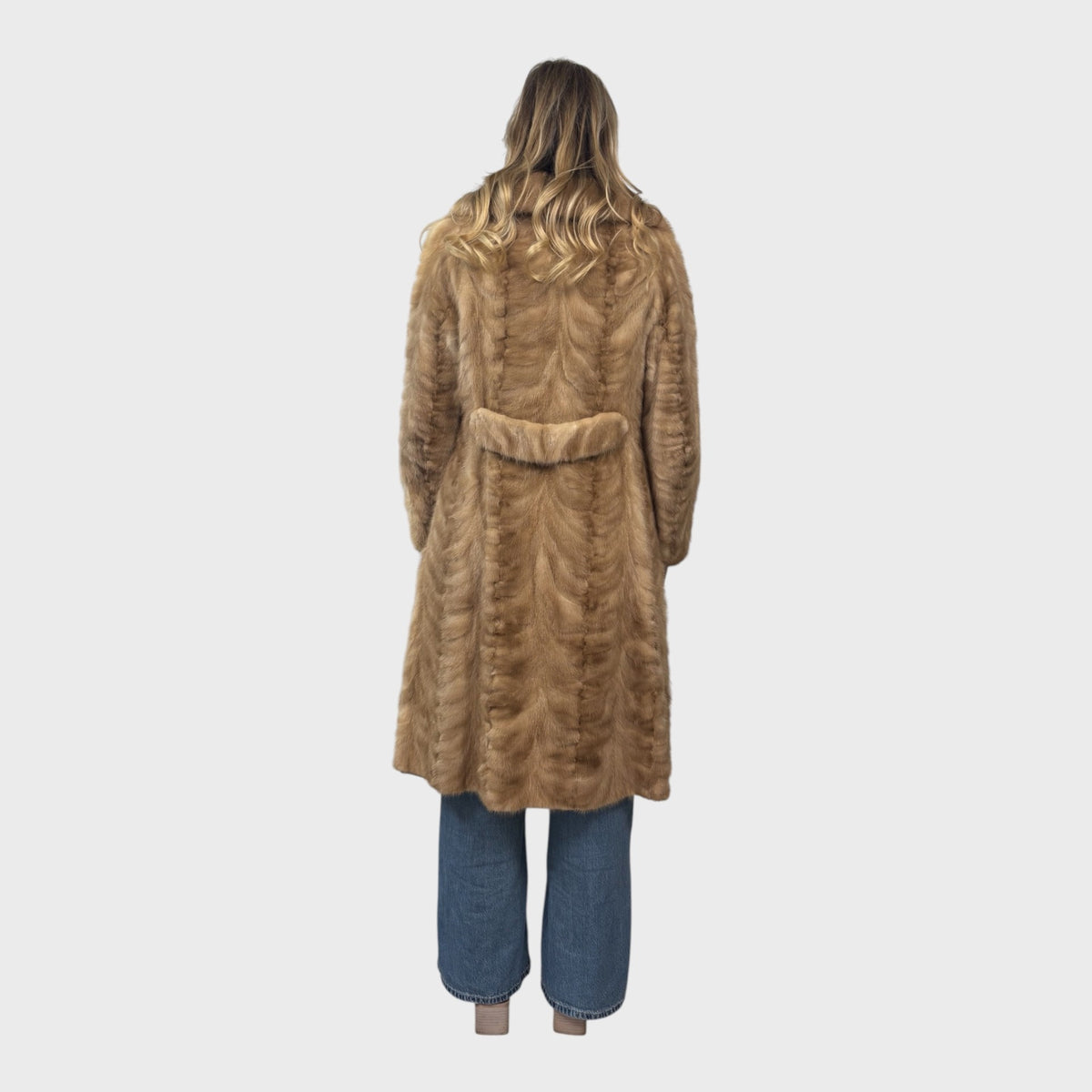 Light Pastel Vintage Mink Paw Coat