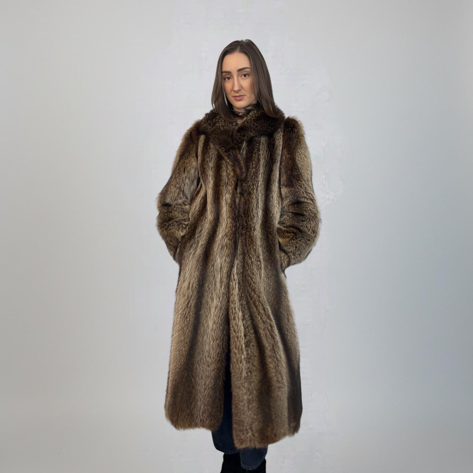 Natural Raccoon Coat Band Cuffs