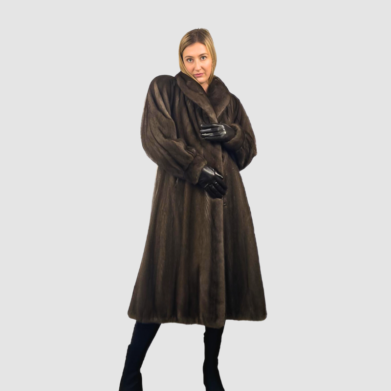 BLUE IRIS MINK COAT