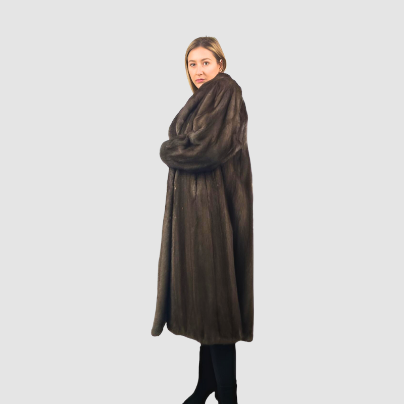 BLUE IRIS MINK COAT
