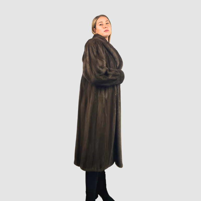 BLUE IRIS MINK COAT