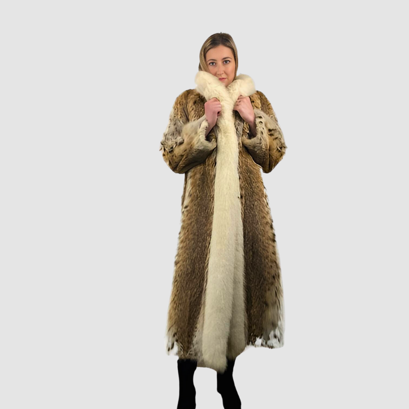 CANADIAN LYNX COAT & SHADOW FOX TUXEDO FRONTS