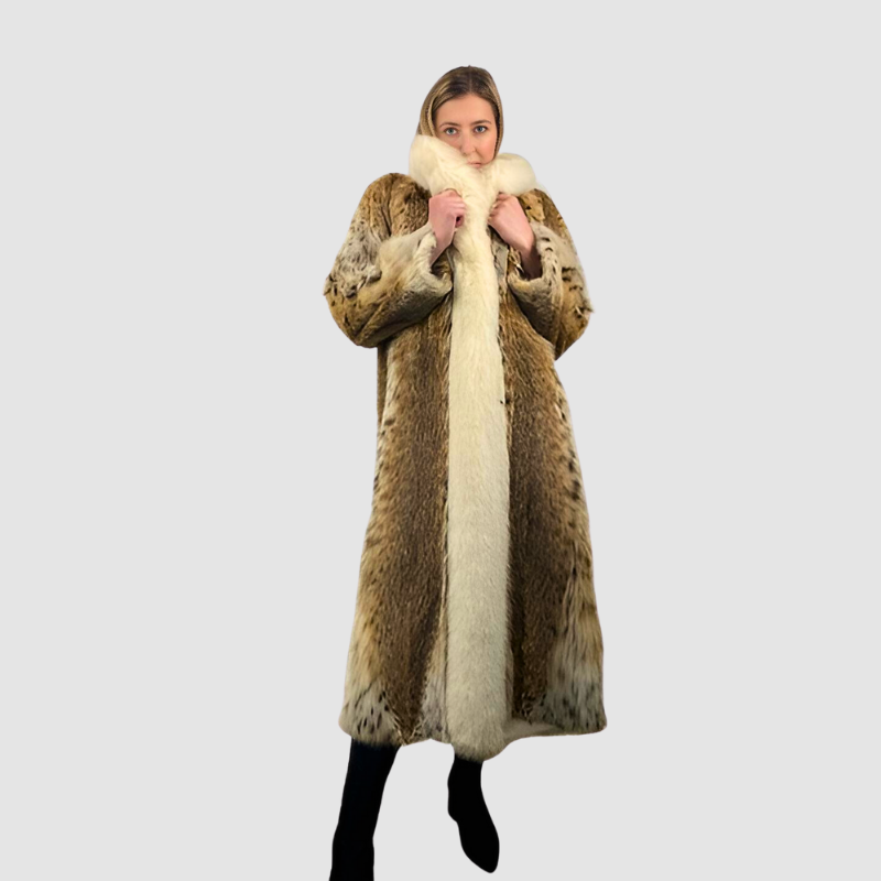 CANADIAN LYNX COAT & SHADOW FOX TUXEDO FRONTS