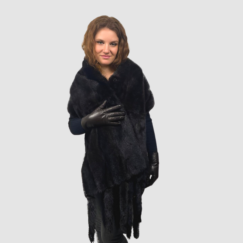 DARK RANCH MINK SHAWL